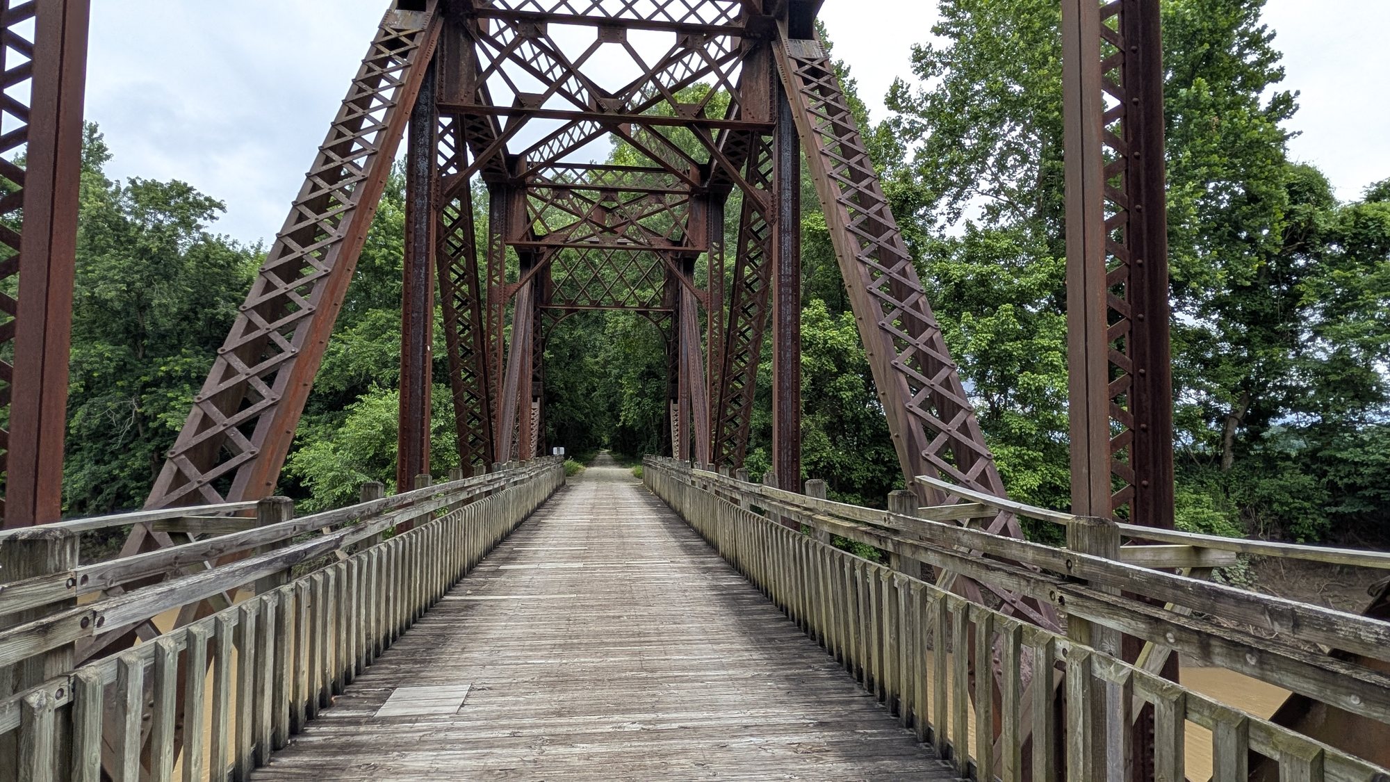Historic bridge along the Missouri route