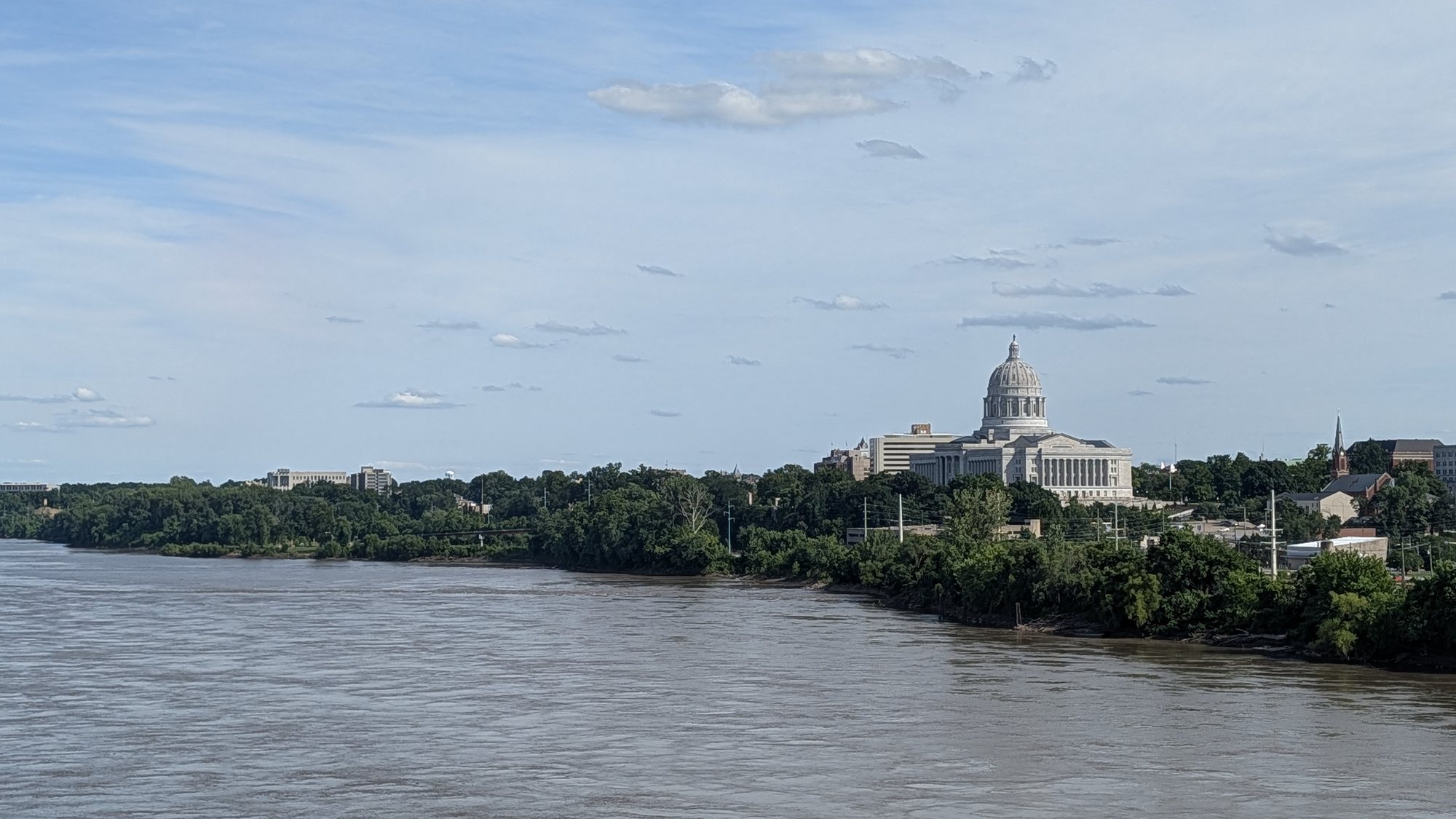River and city landscape in Missouri