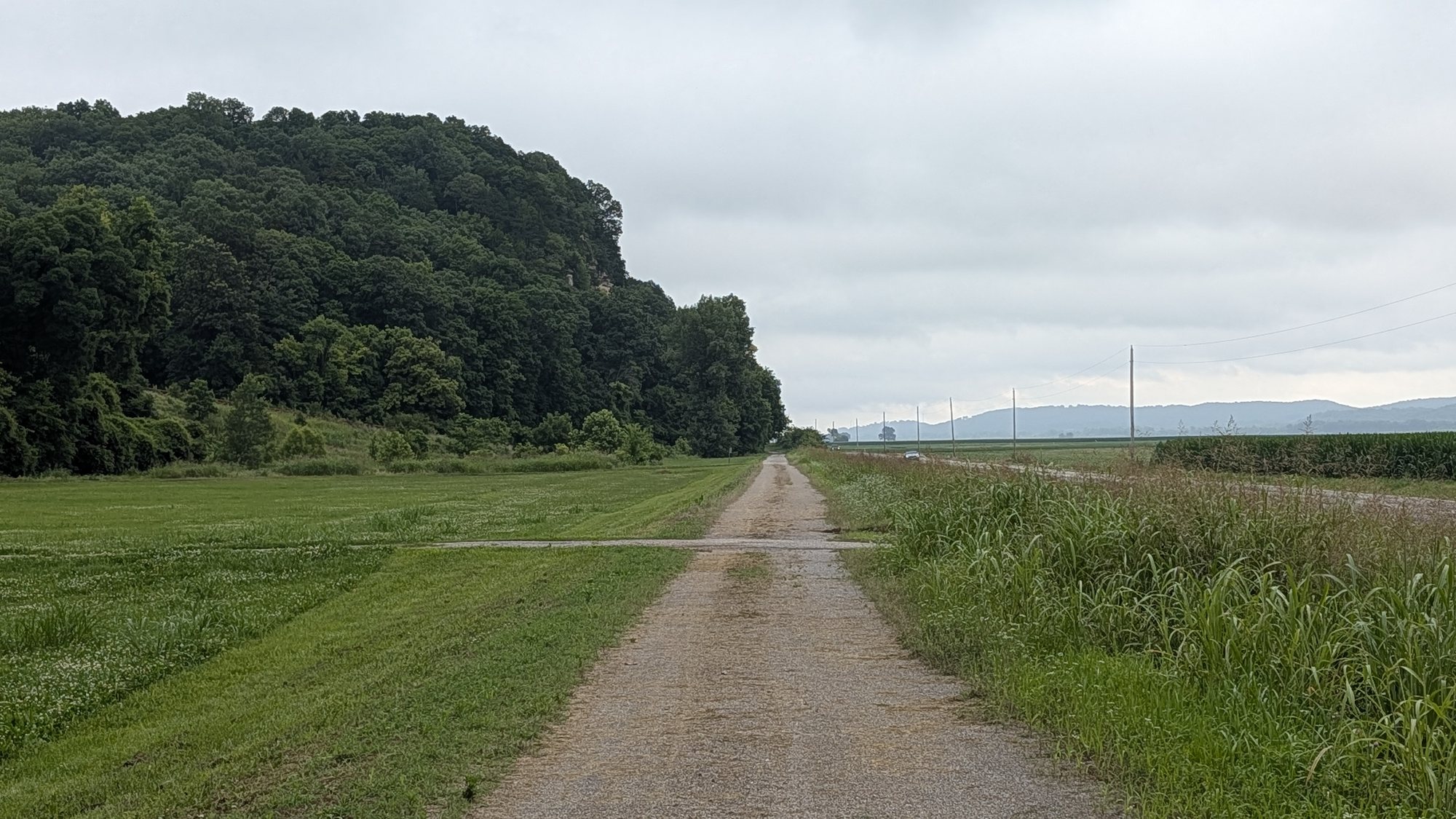 Rural trail through Missouri farmland